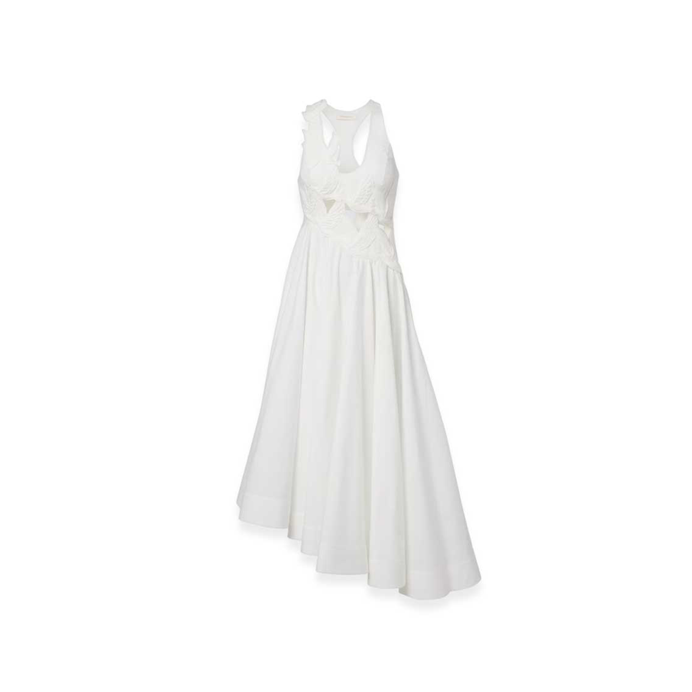 ZIMMERMANN LUNA PATCH-APPLIQUÉ COTTON MIDI DRESS 